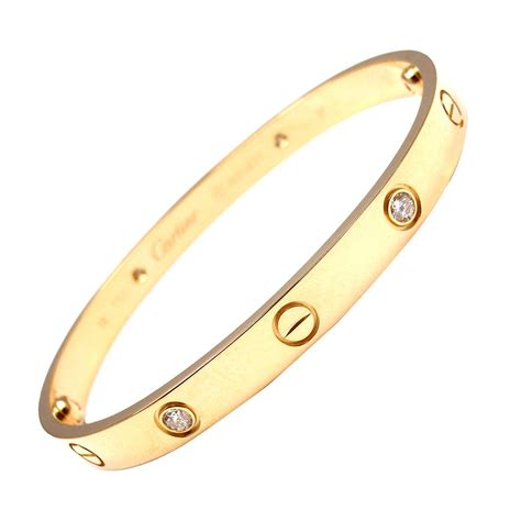 gold diamond cartier love bracelet|cartier love bracelet authentic.